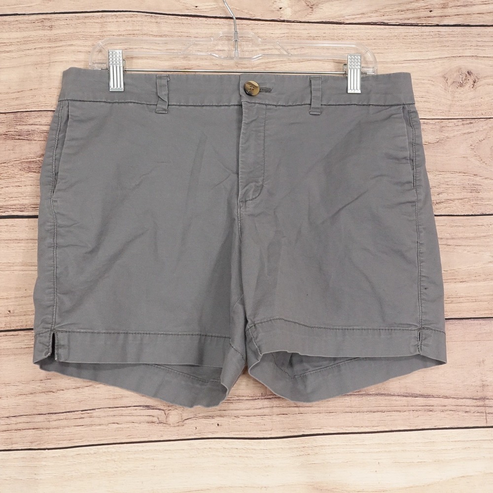 Old Navy Everyday Chino Shorts Womens Size 10 Gray 34 Waist 5 Inseam Stretch
